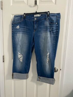 Torrid Distressed Cuffed Women’s Blue Jeans
